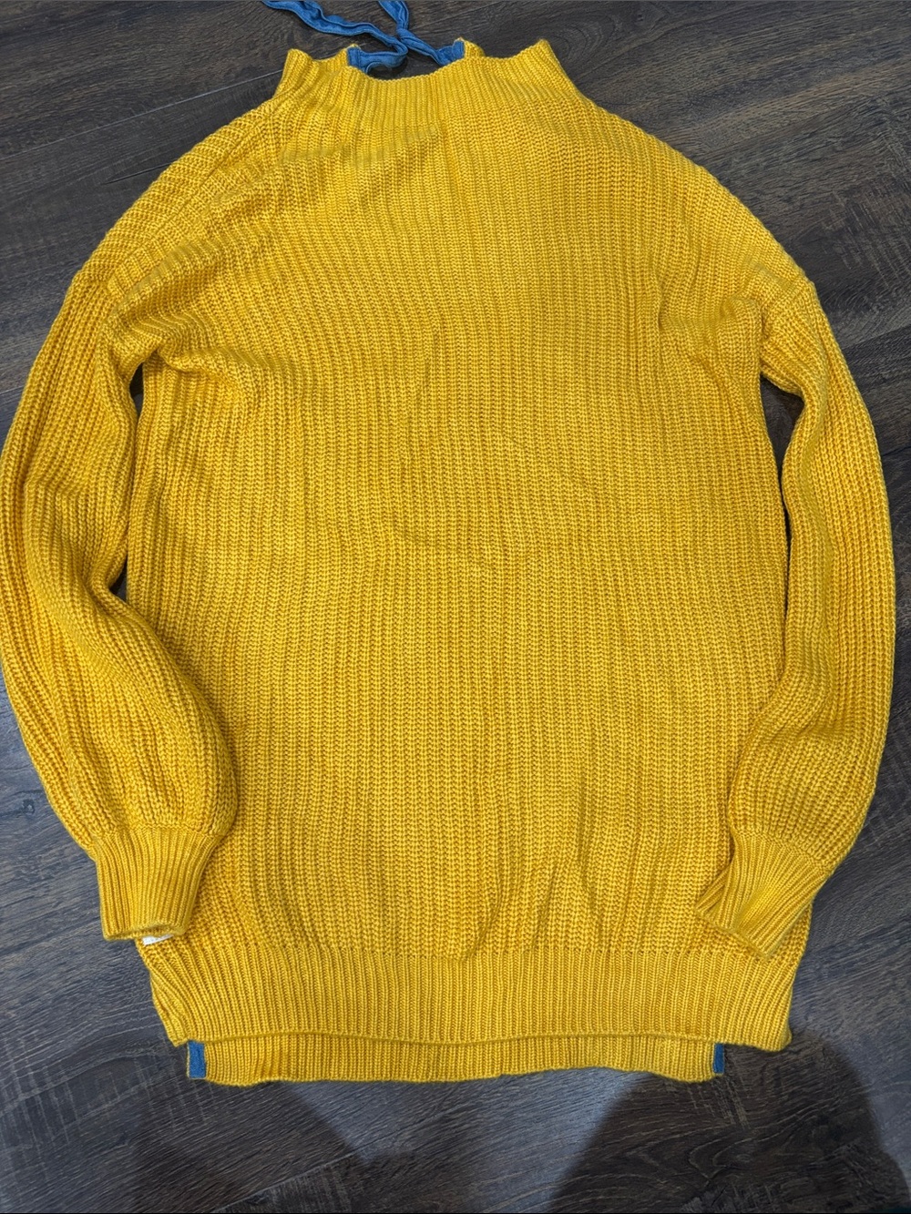 Wildflowers Mustard color sweater with bow tie in back